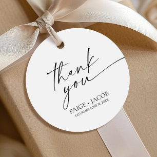 モダンミニマエレガントリスト白結婚黒 フェイバータグ