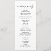 モダンミニマエレガントリスト白結婚黒 プログラム (裏面)