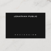 モダンミニマエレガントリスト白黒トレンディー 名刺 (正面)