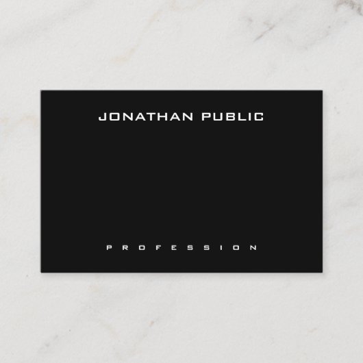 モダンミニマエレガントリスト白黒トレンディー 名刺 (正面)