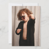 モダンミニマエレガントリスト1歳の誕生日の写真 招待状 (裏面)