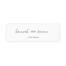 モダンミニマエレガントリスト・ゴールデン・アドレス ラベル