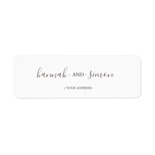 モダンミニマエレガントリスト・ゴールデン・アドレス ラベル (正面)