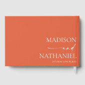 モダンミニマエレガントリスト・ヴェローナ・サンセット結婚ズ ゲストブック (裏面)