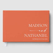 モダンミニマエレガントリスト・ヴェローナ・サンセット結婚ズ ゲストブック (正面)