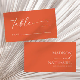 モダンミニマエレガントリスト・ヴェローナ・サンセット結婚ズ プレイスカード