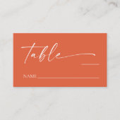 モダンミニマエレガントリスト・ヴェローナ・サンセット結婚ズ プレイスカード (正面)