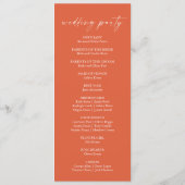 モダンミニマエレガントリスト・ヴェローナ・サンセット結婚ズ プログラム (裏面)