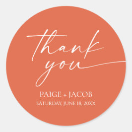 モダンミニマエレガントリスト・ヴェローナ・サンセット結婚ズ ラウンドシール