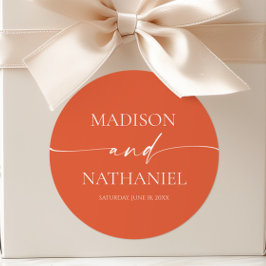 モダンミニマエレガントリスト・ヴェローナ・サンセット結婚ズ ラウンドシール