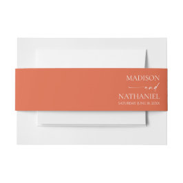 モダンミニマエレガントリスト・ヴェローナ・サンセット結婚ズ 招待状ベリーバンド