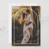 モダンミニマエレガントリストArch 2 Photo 結婚's  招待状 (裏面)