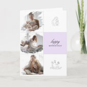 モダンミニマエレガントリストMauveフォトマザーズ カード (正面)