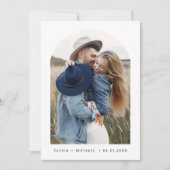 モダンミニマエレガントリストPhoto Arch結婚's 招待状 (正面)