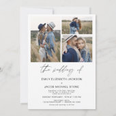 モダンミニマエレガントリストPhoto Arch結婚's 招待状 (裏面)