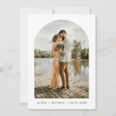 モダンミニマエレガントリストPhoto Arch結婚's 招待状 (正面)