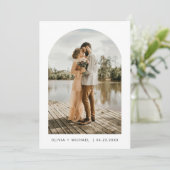 モダンミニマエレガントリストPhoto Arch結婚's 招待状 (スタンド正面)