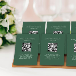 モダンミニマエレガントリストQRコー結婚ドの写真 エンクロージャーカード