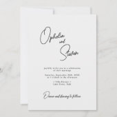 モダンミニマエレガントリス結婚ト 招待状 (正面)