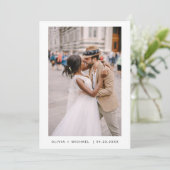 モダンミニマエレガントリ写真結婚の 招待状 (スタンド正面)