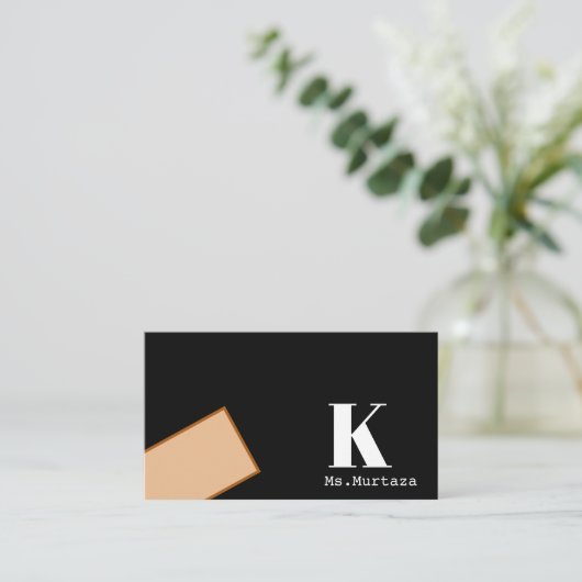 モダンミニマエレガント実在不動産 名刺 (スタンド正面)