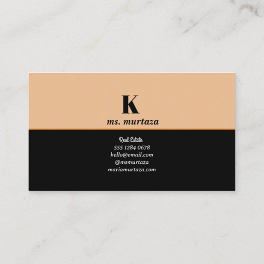 モダンミニマエレガント実在不動産 名刺 (裏面)