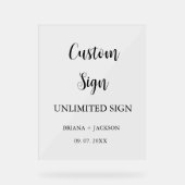 モダンミニマカスタムリの表結婚記号 アクリルサイン (正面)