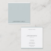 モダンミニマクールリストブルーグリーンシンプルテンプレート スクエア名刺 (正面/裏面)