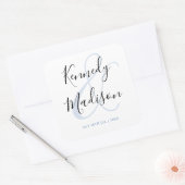 モダンミニマシンプル🤵エレガント結婚 スクエアシール (封筒)