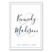 モダンミニマシンプル🤵エレガント結婚 テーブルナンバー (裏面)