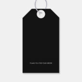 モダンミニマシンプルリストの服のロつるゴ価格 ギフトタグ (裏面)