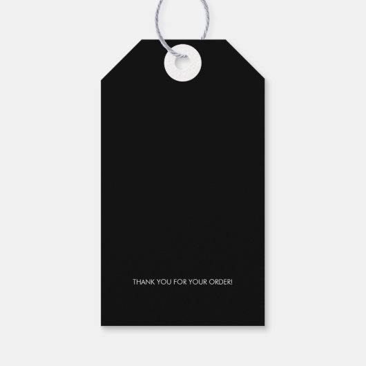 モダンミニマシンプルリストの服のロつるゴ価格 ギフトタグ (裏面)