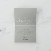 モダンミニマシンプルリストの結婚Scriptの写真 サンキューカード (内部)