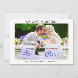 モダンミニマシンプルリスト得の結婚した!カード サンキューカード