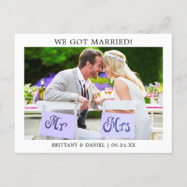 モダンミニマシンプルリスト得の結婚した! ポストカード