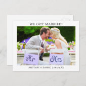 モダンミニマシンプルリスト得の結婚した! ポストカード (正面/裏面)