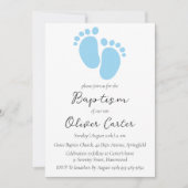 モダンミニマシンプルリスト洗礼招待状 招待状 (正面)