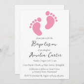 モダンミニマシンプルリスト洗礼招待状 招待状 (正面/裏面)