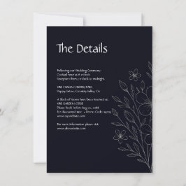 モダンミニマシンプルリスト白黒フローラつる植物 セーブザデート