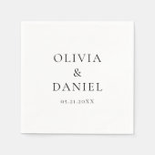 モダンミニマシンプルリスト結婚 スタンダードカクテルナプキン (正面)