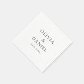 モダンミニマシンプルリスト結婚 スタンダードカクテルナプキン (角)