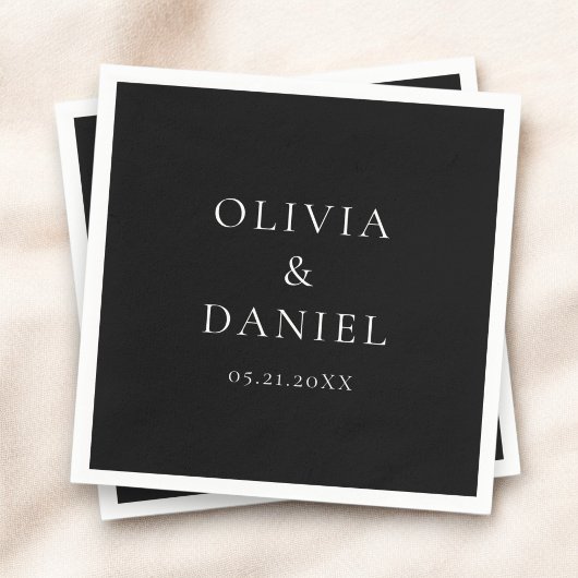 モダンミニマシンプルリスト結婚 スタンダードカクテルナプキン