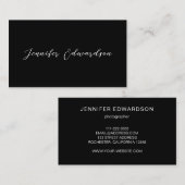 モダンミニマシンプルリスト黒プロフェッショナル 名刺 (正面/裏面)