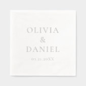 モダンミニマシンプルリ結婚ズム 箔ナプキン (正面)