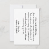 モダンミニマシンプルルエレガント結婚の写真 出欠カード (裏面)