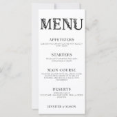 モダンミニマシンプルルフローラのメ結婚ニュー・カード (正面)