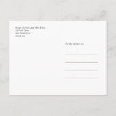 モダンミニマシンプルル写真結婚の日救付 案内ポストカード (裏面)