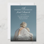 モダンミニマシンプルル写真結婚の記念日 招待状 (正面)