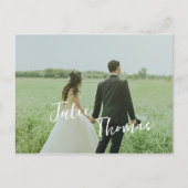 モダンミニマシンプルル写真結婚の ポストカード (正面)