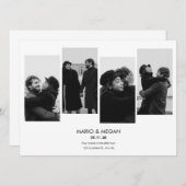 モダンミニマシンプルル写真結婚の 招待状 (正面/裏面)